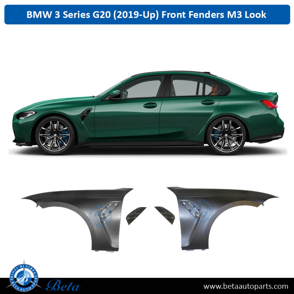 BMW 3 Series G20 (2019-Up), Front Fenders M3 Look, China, 41008494439 / 41008494440 BMW 3 Series G20 (2019-Up), Front Fenders M3 Look, China, 41008494439 / 41008494440